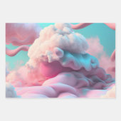 Cute Cotton Snoep Clouds Wrapping Paper Set (Voorkant 2)