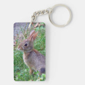Cute Cottontail Bunny Rabbit Sleutelhanger (achterkant)