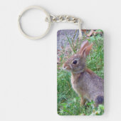 Cute Cottontail Bunny Rabbit Sleutelhanger (Voorkant)