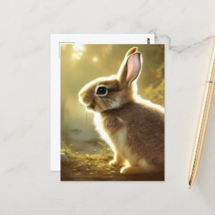 Cute Cottontail Wildlife Portret Briefkaart