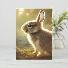 Cute Cottontail Wildlife Portret Card Kaart