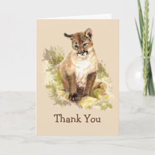 Cute Cougar Cat Cub Dank u wel Dentist Bedankkaart