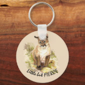 Cute Cougar Mountain Lion Cat Kitten FIERCE QUOTE Sleutelhanger (Voorkant)