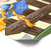 Cute Country Angel Watering Flowers Poster (Hoek)