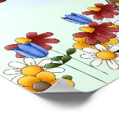 Cute Country Angel Watering Flowers Poster (Hoek)