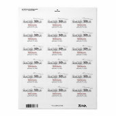 Cute Country Boerderij Black, White en Red Address Etiket (Full Sheet)