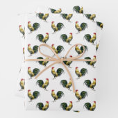 Cute  Country Boerderij Rooster Pattern Inpakpapier Vel (In situ)