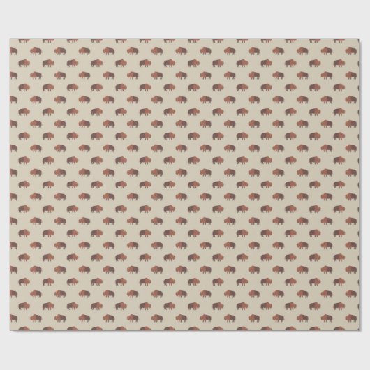Cute Country Buffalo Pattern Cadeaupapier (Vlak)
