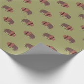 Cute Country Buffalo Pattern Cadeaupapier (Hoek)