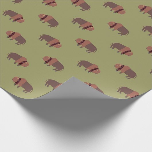 Cute Country Buffalo Pattern Cadeaupapier (Hoek)