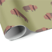 Cute Country Buffalo Pattern Cadeaupapier (Rol Hoek)