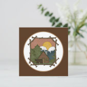 Cute Country Cabin any purpose party Kaart (Staand voorkant)