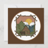 Cute Country Cabin any purpose party Kaart (Voorkant)
