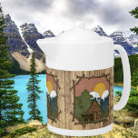 Cute Country Cabin beer Theepot<br><div class="desc">ontwerp van Cheryl Seslar op www.digiwebstudio.com</div>