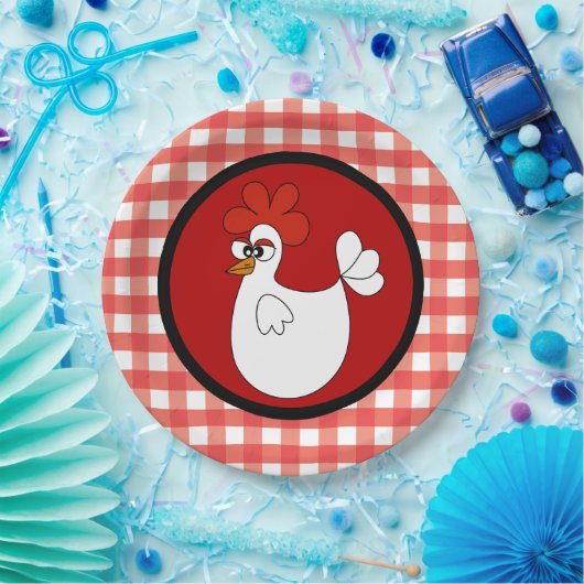 Cute Country chicken Barn Papieren Bordje (Feest)