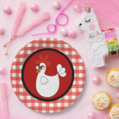 Cute Country chicken Barn Papieren Bordje (Feest)