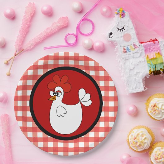 Cute Country chicken Barn Papieren Bordje (Feest)