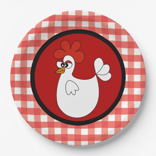 Cute Country chicken Barn Papieren Bordje (Voorkant)