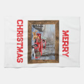 Cute Country Christmas Holiday Farm Kitchen Towel Theedoek (Horizontaal)