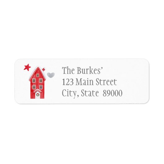 Cute Country Christmas Return Address Labels (Voorkant)