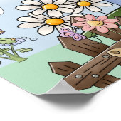 Cute Country Folk Art Afbeelding Poster (Hoek)