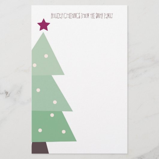 Cute & Country Kerstmis Briefpapier (Voorkant)