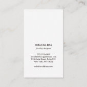 Cute  Country Monogram Rustic Wood Visitekaartje (Achterkant)