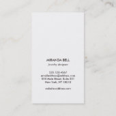 Cute  Country Monogram Rustic Wood Visitekaartje (Achterkant)