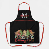 Cute Country Monogrammed Kerstmis Baking Schort (Voorkant)