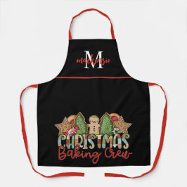 Cute Country Monogrammed Kerstmis Baking Schort