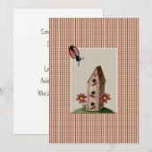 Cute Country Red Gingham Controleert Baby shower Kaart (Voorkant / Achterkant)