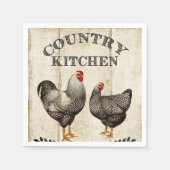 Cute Country Rooster  party napkins Servet (Voorkant)