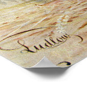 Cute country roster hen  keukenposter poster (Hoek)