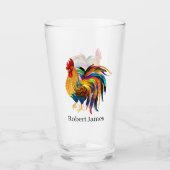 Cute country roster loster Glass Glas (Voorkant)