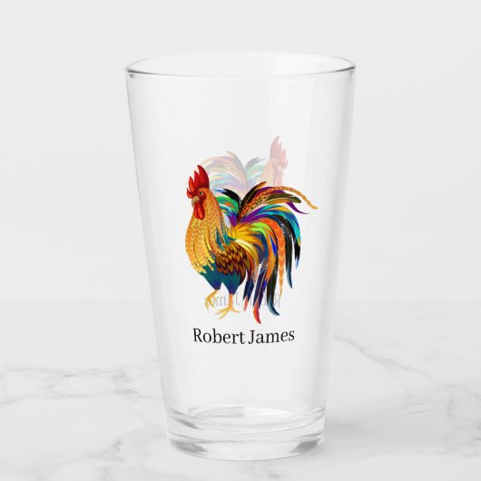 Cute country roster loster Glass Glas (Voorkant)