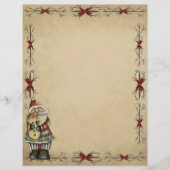 Cute Country Santa Kerstmis Letterhead (Voorkant)