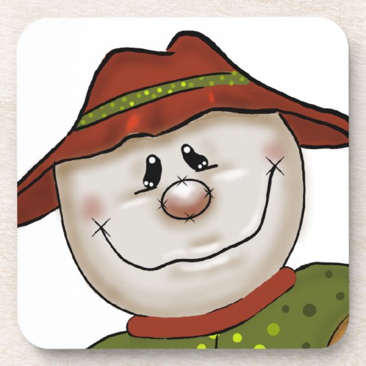 Cute country screcrow Folk Art Bier Onderzetter (Voorkant)