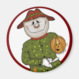 Cute country screcrow Folk Art Magneet