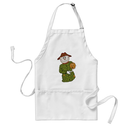 Cute country screcrow Folk Art Standaard Schort (Voorkant)