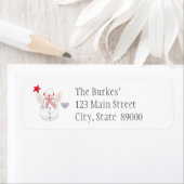 Cute Country Snowman Christmas Return Labels (Insitu)