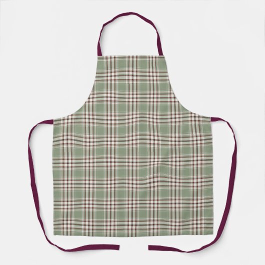 Cute Country Soft Green Play Apron Schort (Voorkant)