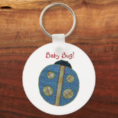 Cute Country Style Blue Ladybug Baby Bug Sleutelhanger (Voorkant)