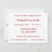 Cute Country Style Blue Ladybug Baby shower Kaart (Achterkant)