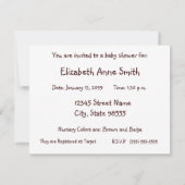 Cute Country Style Gingham Dog Baby shower Kaart (Achterkant)