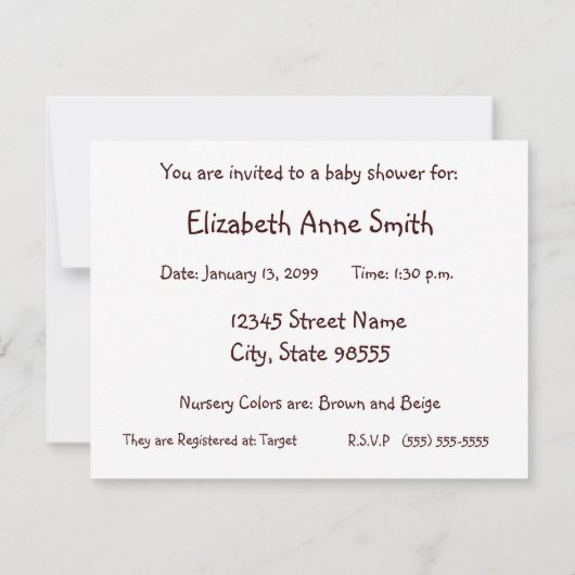 Cute Country Style Gingham Dog Baby shower Kaart (Achterkant)