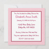 Cute Country Style Pink Play Baby shower Kaart (Achterkant)