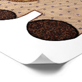 Cute Country Style Teddy Bear Baby shower Poster (Hoek)