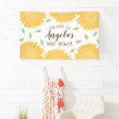 Cute Country Sunflower Baby shower Party Spandoek (Insitu)
