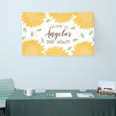 Cute Country Sunflower Baby shower Party Spandoek (Beurs)