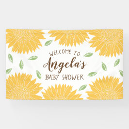 Cute Country Sunflower Baby shower Party Spandoek